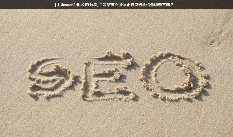 [上海seo優(yōu)化公司分享]當(dāng)網(wǎng)站被百度停止收錄時該檢查哪些方面？